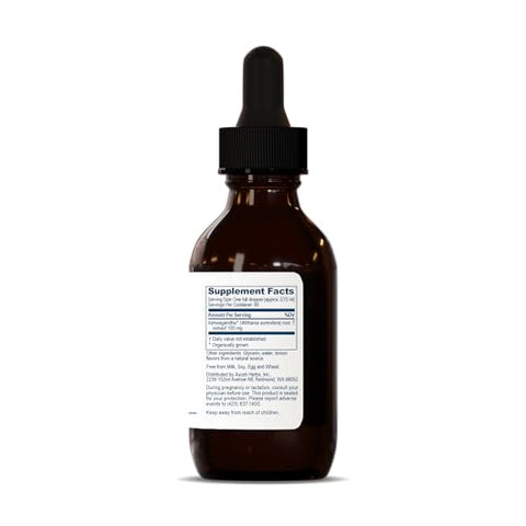 Ashwagandha Drops – Suporte Cognitivo, Adrenal e Imunológico, Herbal Ayurvédico Livre de Álcool, 60ml - Ayush Herbs