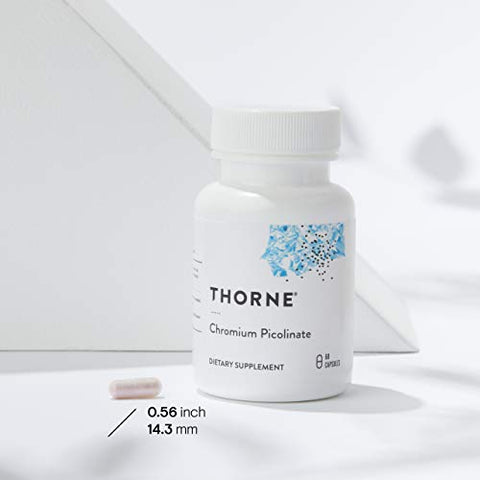 THORNE - Thorne Chromium Picolinate – 500mcg de Cromo – 60 Cápsulas | Suplemento de Cromo de Alta Qualidade