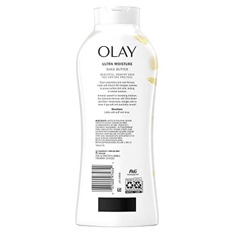 Ultra Moisture Shea Butter Body Wash com Complexo B3 – 650 ml (Pacote com 4 unidades) - Olay