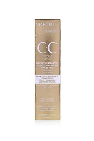 MARCELLE - Marcelle CC Cream SPF 35 – Tonalizante Universal Golden Glow, Realçador de Pele, Livre de Parabenos, 30ml