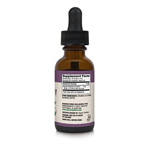 Gotas Líquidas de Sabugueiro, Suplemento Herbal, 30ml - BareOrganics