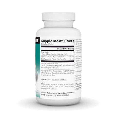 Cúrcuma 1000, Suporta a Resposta Inflamatória Saudável do Corpo*, 1.000mg – 120 Comprimidos - Source Naturals