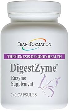 TRANSFORMATION THE GENESIS OF GOOD HEALTH - Fórmula de Suplemento DigestZyme Natural da Transformation Enzymes para Saúde Geral, Absorção de Nutrientes, Apoio à Digestão durante a Gravidez e Lactação, Digestão Infantil, 240g