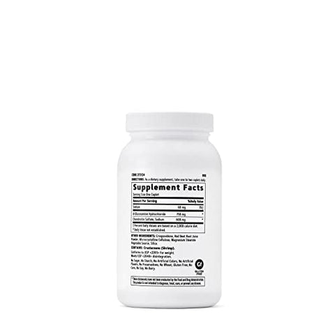Triple Strength Glucosamina Condroitina 750mg/600mg, 120 Cápsulas, Suporte para Função Saudável das Articulações - GNC