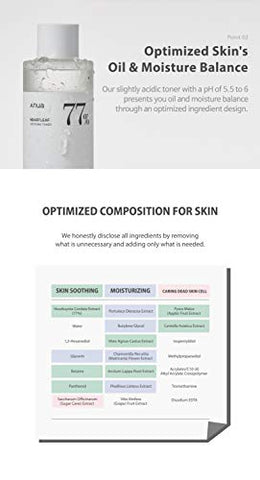 ANUA - Anua Heartleaf 77 Tônico Calmante pH 5.5 Cuidado para Pele com Problemas, Calmante, Refrescante, Purificante (500ml / 16.9 fl.oz.)