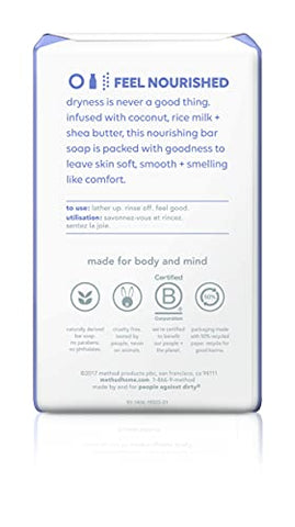 Sabonete em Barra Method, Nutrição Simplesmente Saudável, Embalagem Variável, 170g (Pacote com 4)