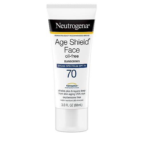 Protetor Solar Neutrogena Age Shield FPS 70, Livre de Óleo, Hidratante Não Comedogênico para Prevenir Sinais de Envelhecimento, 90 ml (Pack…)