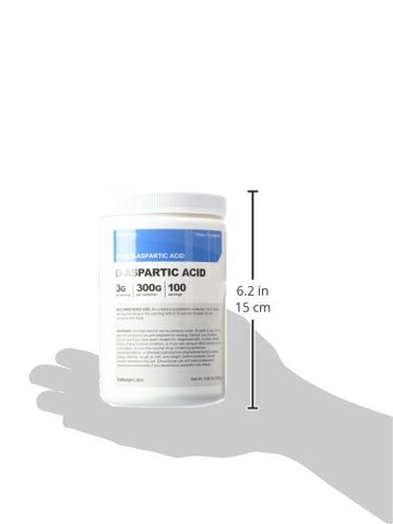 D-Aspartic Acid (DAA) em Pó 300g – Ácido D-Aspártico Puro - Nutricost