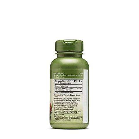 Herbal Plus Extrato de Rhodiola 340mg, 100 Cápsulas, Suporte ao Bem-Estar Natural - GNC