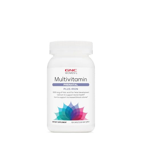 Fórmula Multivitamínica Pré-Natal para Mulheres com Ferro | Suporta a Gravidez e o Desenvolvimento Saudável do Bebê | Nutrientes Essenciais Ácido Fólico, Zinco, Cálcio e Vitaminas B | 120 Comprimidos - GNC