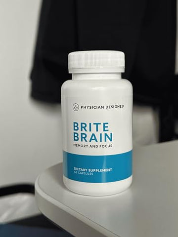 PD VARS - Suplemento Brite Brain Physician Designed | Ultra CoQ10 com PQQ | para Energia e Foco | 60 cápsulas | Marca Brite Brain