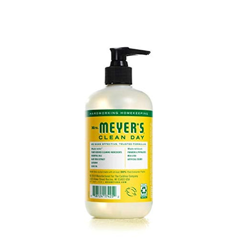 MRS. MEYER'S CLEAN DAY - Sabonete Líquido MRS. MEYER’S CLEAN DAY, Fórmula Biodegradável com Óleos Essenciais, Flor de Madressilva, 12,5 fl. oz – Pacote com 6 unidades