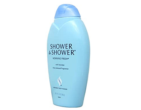 Shower To Shower - Shower to Shower Pó Corporal Absorvente, Frescor Matinal com Lavanda, Frascos de 13 ml (Pack com 4)