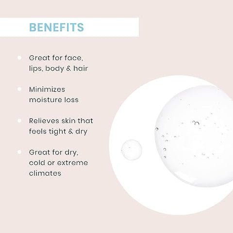 Óleo de Esqualano 100% Puro Timeless Skin Care – 240 ml – Leve, à base de plantas – Melhora a Elasticidade da Pele
