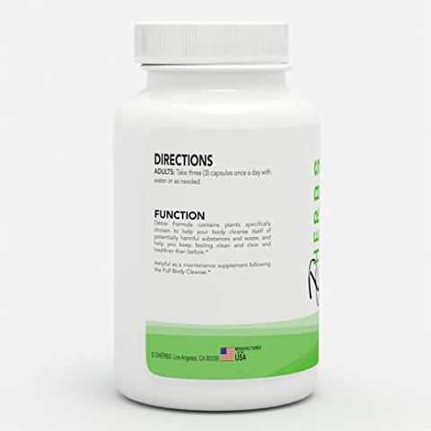 Fórmula Detox, Limpeza Herbal do Corpo com Raiz de Dente-de-leão (100 Cápsulas) - Dherbs