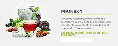 Prunex 1 – Chá Detox de Limpeza do Cólon com Sabor de Ameixa, Libere o Trânsito no seu Sistema Digestivo – 28 Sticks - FuXion