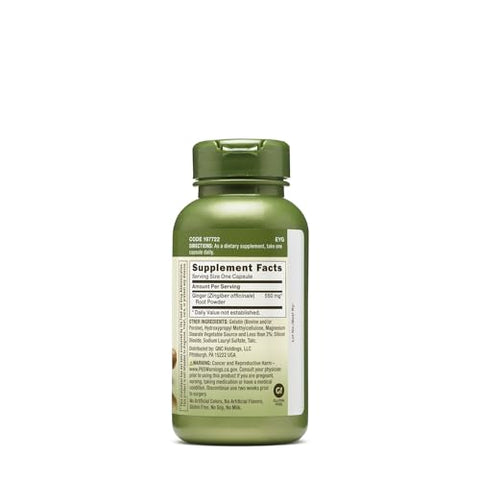 Herbal Plus Raiz de Gengibre 550mg, 100 Cápsulas, Saúde Digestiva - GNC