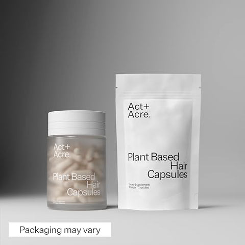 ACT+ ACRE - ACT ACRE Cápsulas para Cabelos Grossos e Volumosos – Vitaminas à Base de Plantas – Extratos de Bambu e Cavalinha – Promove Cabelos Mais Espessos e com Aparência Mais Cheia – Espessura e Força