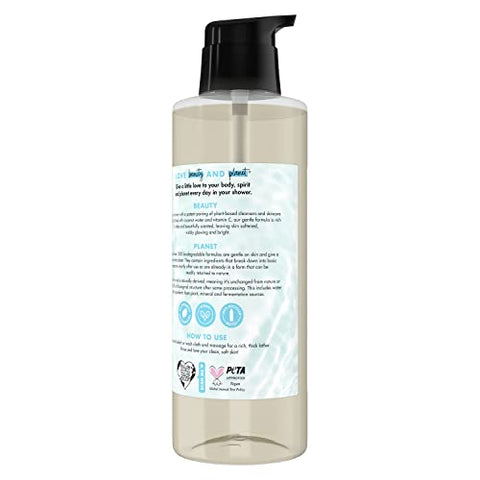Body Wash Coco e Vitamina C 950ml – Pele Suavizada e Visivelmente Radiante. Ingredientes Naturais e Limpeza à Base de Plantas - Love Beauty And Planet