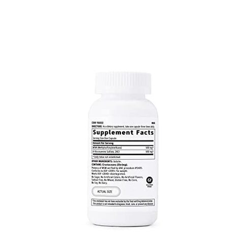MSM/Glucosamina 500mg/500mg, 90 Cápsulas, Suporte para Função Articular e Cartilagem Articular - GNC