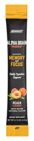 Alpha Brain Instant Sabor Pêssego – Suplemento Nootrópico para Memória e Energia – Foco e Vitalidade – ONNIT - ONNIT