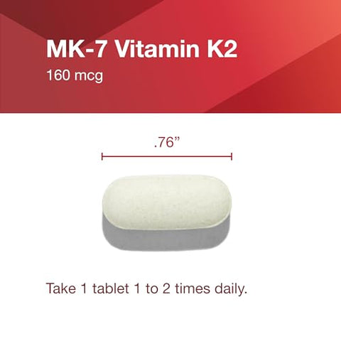 PROTOCOL FOR LIFE BALANCE - Protocolo MK-7 Vitamina K2 160mcg – VIT K – Equilíbrio da Vida – Suporte à Saúde Óssea