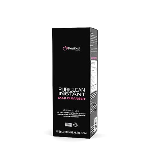 Puriclean Instant MAX Cleaner – Limpeza Instantânea e Completa do Corpo e do Cólon – Desintoxicação Saudável para Álcool e Desintoxicação do Corpo, 5X Mais Forte - Wellgenix