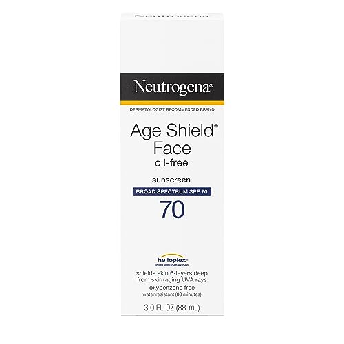 Protetor Solar Neutrogena Age Shield FPS 70, Livre de Óleo, Hidratante Não Comedogênico para Prevenir Sinais de Envelhecimento, 90 ml (Pack…)