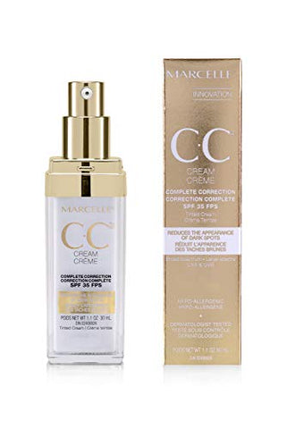 MARCELLE - Marcelle CC Cream SPF 35 – Tonalizante Universal Golden Glow, Realçador de Pele, Livre de Parabenos, 30ml