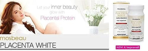 Mosbeau - Placenta White Advanced – Suplemento Japonês 2015 Patenteado para Clareamento da Pele – 120 Comprimidos