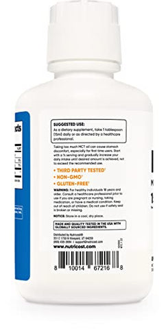 Óleo MCT – 473ml – Keto, Paleo, Não-OGM - Nutricost