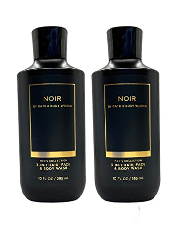 Bath & Body Works - Bath and Body Works – Coleção Masculina 2 em 1 Hair and Body Wash NOIR – 2 Unidades – 200ml
