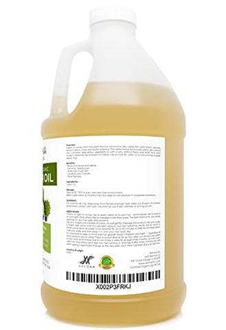 velona - Óleo de Rícino Orgânico Certificado pelo USDA – 64 oz | Para Cabelos, Fortalece Cílios, Sobrancelhas | Extraído a Frio, Óleo Natural, Grau USP | Livre de Hexano  Velona