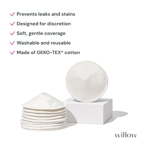 Almofadas de Amamentação Reutilizáveis, 10 unidades – Marca Willow - Willow