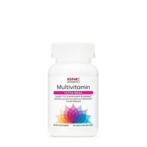 Ultra Mega Multivitamínico Feminino | Suporte à Saúde e Bem-Estar da Mulher | Comprovado Clinicamente para Melhorar seu Bem-Estar | Liberação Gradual | 90 Comprimidos - GNC