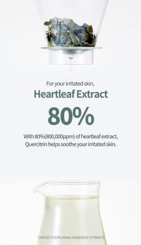 ANUA - Anua Heartleaf 80 Ampola Calmante 30ml | Sérum Concentrado Não Oleoso com Pantenol B5 | Tratamento Calmante para Pele Combinada
