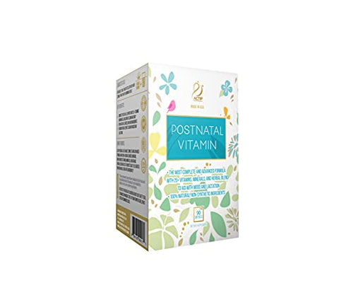 Vitaminas Pós-Natal com 25 Vitaminas Orgânicas e Ervas Orgânicas, Suplemento para Amamentação e Lactação, Apoia o Desenvolvimento do Cérebro do Bebê, Não-OGM, Fabricado nos EUA, 90 Comprimidos - ACTIF