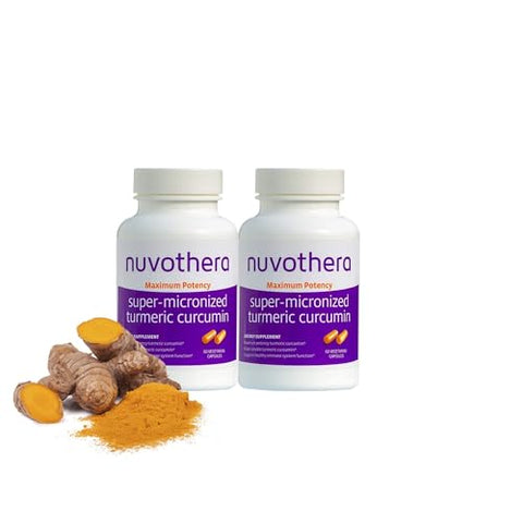 Nuvothera - Cápsulas de Cúrcuma Super Micronizada – Fórmula Avançada para Conforto Digestivo – Alta Absorção, Não-OGM, Vegano – 120 Cápsulas