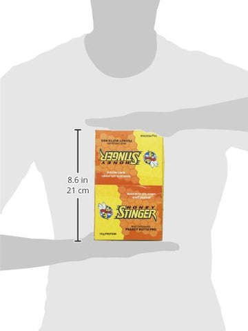 Barra de Proteína | Peanut Butta | Alimento Rico em Proteínas para Exercícios, Resistência e Desempenho | Lanche de Nutrição Esportiva para Casa | 100g - Honey Stinger