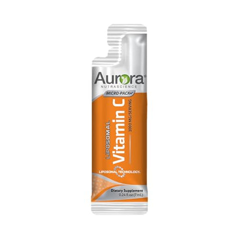 Vida Lifescience - Aurora Nutrascience Micro-Pack Vitamina C Lipossomal, Suporte Imunológico, 1.000 mg Por Porção, Sem Glúten, Não-OGM, 30 Pacotes Individuais, 615 g