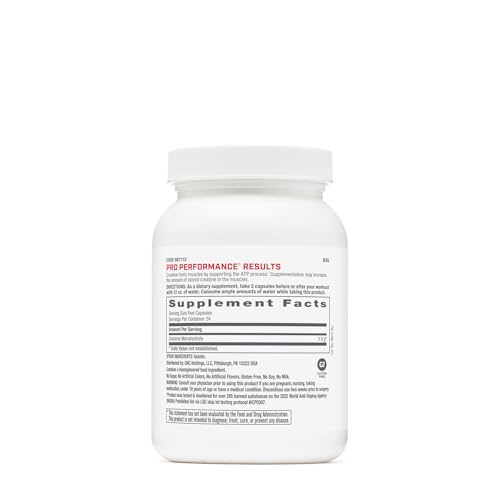 Pro Performance Creatine Monohydrate 3500mg – 120 Cápsulas | Melhora o Desempenho Atlético - GNC