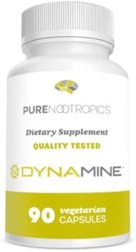 Pure Nootropics - Dynamine 100 mg Cápsulas (90) | Energia Aumentada, Foco | Ácido Metiliberina | Marca Dynamine