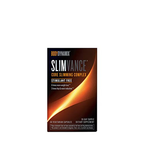 BodyDynamix - Slimvance: Complexo Emagrecedor para Redução de Gordura Corporal e Aumento de Energia | Alcance suas Metas de Perda de Peso | Fórmula Vegetariana Livre de Estimulantes | 60 Cápsulas