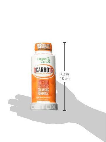 QCarrbo16 Detox Laranja 16 fl oz (473 ml) – Limpeza Herbal para Desintoxicação - Herbal Clean