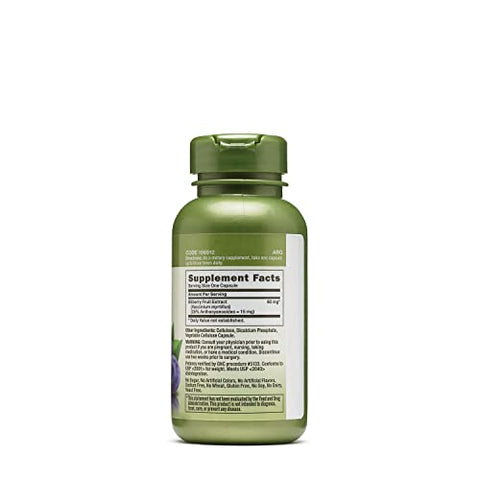 Herbal Plus Extrato de Mirtilo 60mg | Suporte para a Saúde dos Olhos e Visão | 100 Comprimidos - GNC