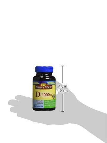 Vitamina D3 1000 UI, 300 Comprimidos – Aumente sua saúde com a marca líder em vitamina D - Nature Made