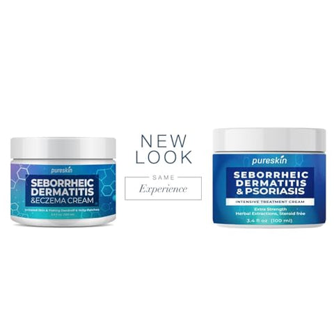 PURESKIN - Creme Dermatite Seborreica Ketoconazol: Tratamento Psoríase Eczema para Pele Couro Cabeludo – Alívio Natural para Descamação Irritação 100ml
