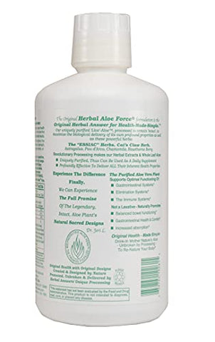 Herbal Answers - Aloe Vera Herbal Aloe Force – Suplemento Herbal, 32 fl oz (946 ml)