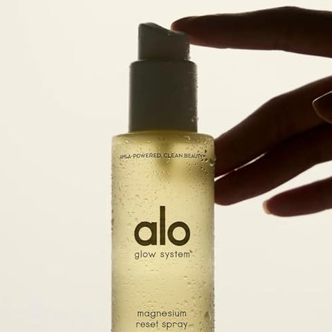Yoga Spray Reset de Magnésio – Promove Calma, Restaura Corpo e Mente – com Magnésio Calmante, Valeriana, Arnica e Aromaterapia – 3,2 oz (90g) - Alo