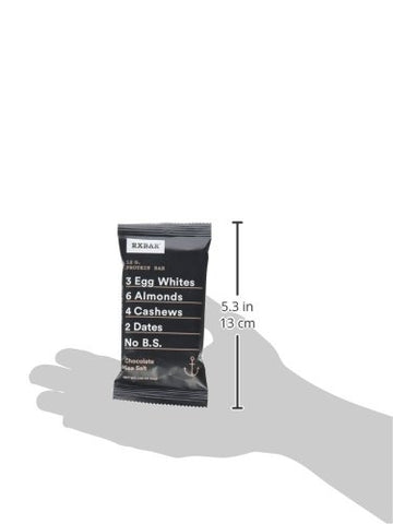 RXBAR - RxBar Barra de Proteína Chocolate Sea Salt, 1,83 Ounce (Pacote com 12) – Marca RxBar